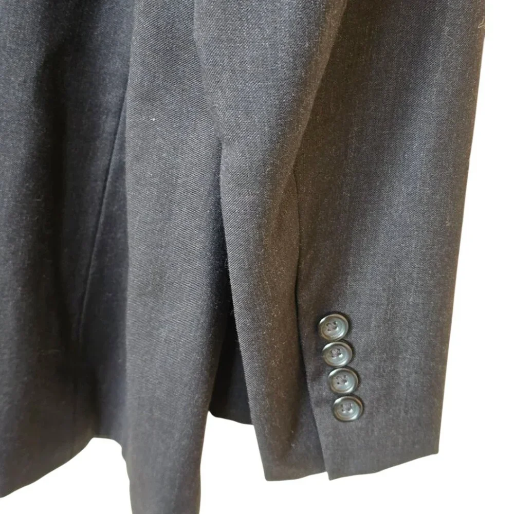 Dark Charcoal Gray JOSEPH & FEISS Wool Sport Coat Blazer Suit Jacket sz 48S